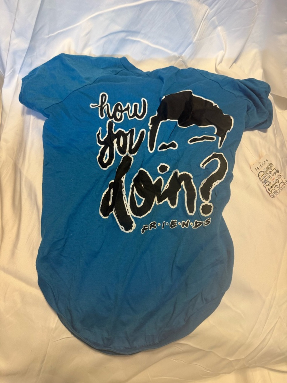 Warner Bros. Teal Graphic Tee with Black and White Print
